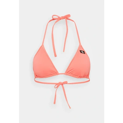 Abbildung von Calvin Klein Swimwear Triangle Bikinitop, Damen, Größe: Medium, Dazzling coral