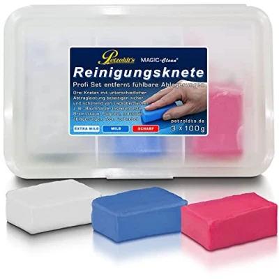 Abbildung von Petzoldts Reinigungsknete Profi Set, zur Lackreinigung