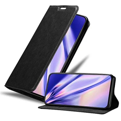 Abbildung von Cadorabo Hülle kompatibel mit Vivo V17 PRO aus Premium Kunst Leder Flip Klappbare Stoßfeste Magnetische [Standfunktion] [Kartenfächern] Cover für Tasche in Schwarz