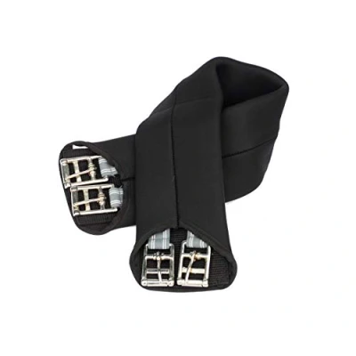 Abbildung von Rhinegold 0 Neoprene Dressage Girth 24&#039;&#039; Gurt, Schwarz, 61 cm (24 Zoll)