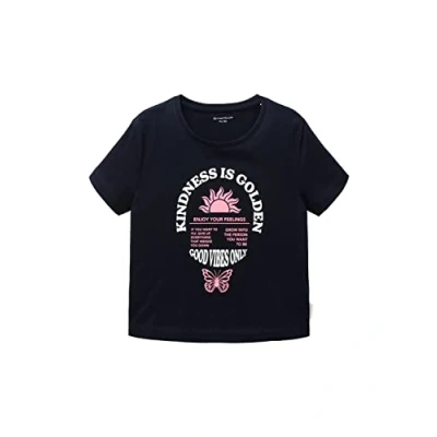 Abbildung von TOM TAILOR Mädchen 1036125 T Shirt, 10668 Sky Captain Blue, 128