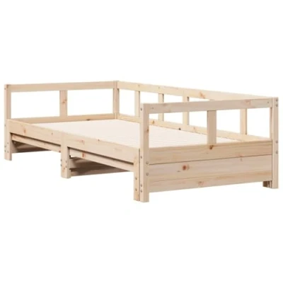 Abbildung von vidaXL Tagesbett ohne Matratze 90x200 cm Massivholz Kiefer, Sofabett, Schlafsofa, bequemes Gästebett, Komfortables Bettsofa