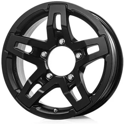 Abbildung von RC Design 5 loch 15Zoll 139mm Alufelge RC33X satin black matt lackiert 0620072816 Felge