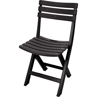 Abbildung von Spetebo Kunststoff Klappstuhl 80 x 45 cm anthrazit Garten und Balkon Bistrostuhl klappbar Gartenstuhl Campingstuhl Outdoor Faltstuhl für Terrasse