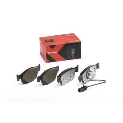 Abbildung von BREMBO P 85 153X Bremsbelagsatz inkl. Verschleißwarnkontakt ohne Zubehör AUDI: A5 B9 Sportback, A4 Allroad, Avant