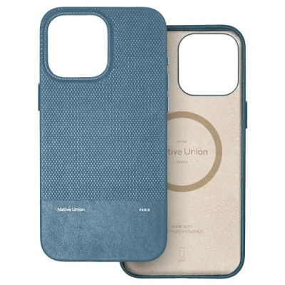 Abbildung von Native Union (Re Classic Case 3.0 MagSafe kompatibel mit integrierten Magneten Widerstandsfähige &amp; recycelte Materialien Ultrahaltbar 6ft / 1,8m Sturzschutz für iPhone 16 Pro Max (Marine)