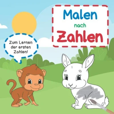 Abbildung von Malen nach Zahlen: Ganz einfache Motive zum Lernen der ersten Zahlen Mit den von 1 4 Für Kids ab 2 Jahren