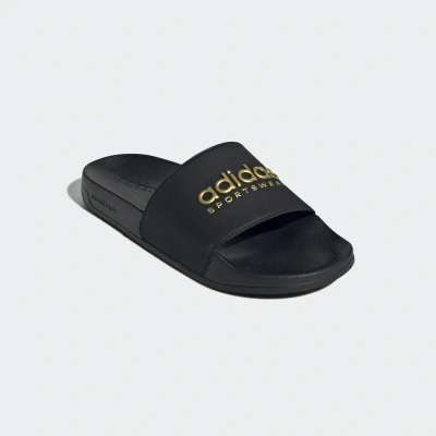 Abbildung von adidas Performance Adilette Shower Unisex Badesandale, Größe: 38, Core black/matte gold Schuhe