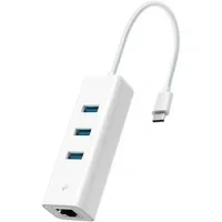 Abbildung von TP Link UE330C USB C Hub mit Gigabit LAN Adapter, 3 A 3.0 Ports, auf Ethernet Netzwerkadapter, kompatibel Laptop, MacBook, Chromebook, Linux Nintendo Geräten und iPad