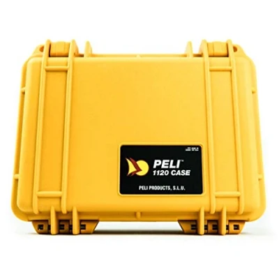 Abbildung von Peli 1120 Kamera Schutzkoffer für DSLR und Linsen, IP67 Wasser Staubdicht, 2L Volumen, Kein Schaumstoff, Farbe: Gelb