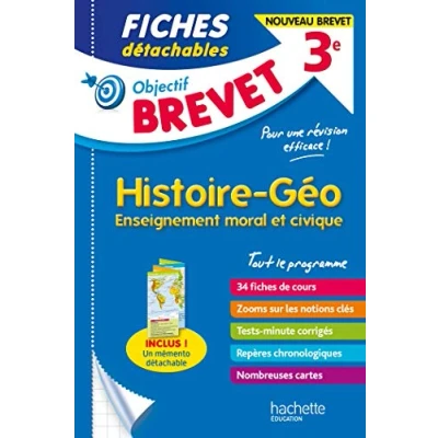 Abbildung von Objectif Brevet Fiches Histoire Géographie Enseignement moral et civique: détachables