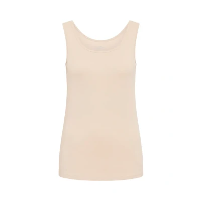 Abbildung von CECIL Damen 3225953 Basic Top in Unifarbe, Oat Milk beige, Small