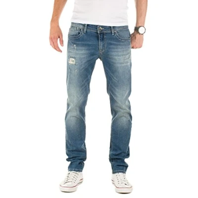 Abbildung von WOTEGA Herren Jeans Pete Destroyed Slim, Blue (Tradewinds 154307), W32/L34
