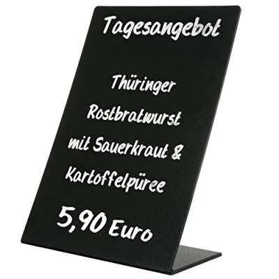 Abbildung von KDS Tischaufsteller Oban PVC Kreidetafel Preisaufsteller A5