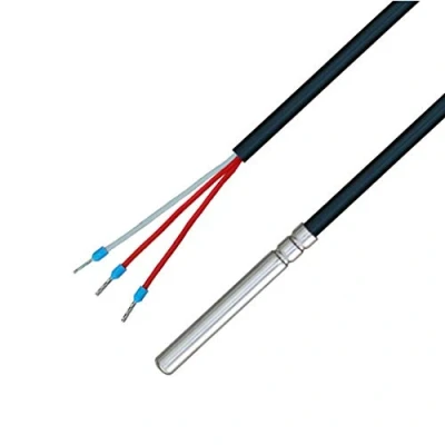 Abbildung von iOVEO 035HP01310 PT100 3 Leiter Temperaturfühler/Temperatursonde mit PVC Leitung bis 105C, 10 Meter