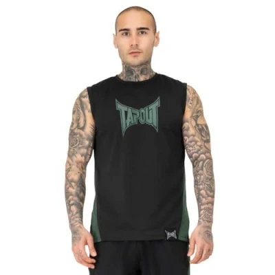Abbildung von Tapout ÄRMELLOSES Normale Passform TANK Top, Herren, Größe: XL, Black green