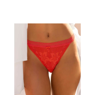 Abbildung von LASCANA Tanga, aus floraler Jacquardspitze