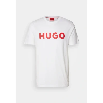 Abbildung von HUGO Dulivio Tshirt print, Herren, Größe: Large, White