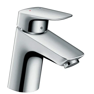 Abbildung von hansgrohe Waschtischarmatur &quot;Logis&quot;, 7cm, mit Push Open Ablaufgarnitur, chrom