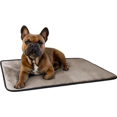 Abbildung von normani Hundedecke Weiche Tierdecke Hundematte aus schadstofffreiem Material 40x50 cm 60x80 70x100 Farbe Beige Größe 70 x 100