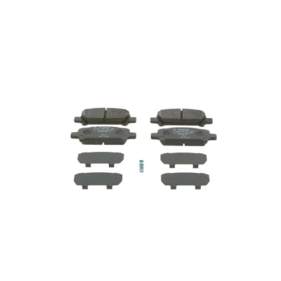 Abbildung von BOSCH 0 986 494 445 Bremsbelagsatz Low Metallic mit akustischer Verschleißwarnung Anti Quietsch Blech SUBARU: Forester II