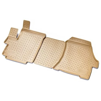 Abbildung von Recambo 3D Gummi Fußmatten kompatibel für Citroen Jumper FIAT Ducato ab BJ 2006&gt; Auto Gummimatten Passgenau mit Rand beige