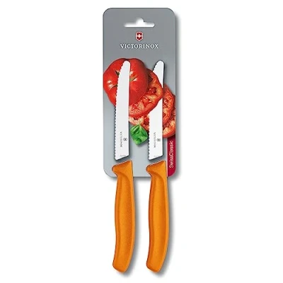 Abbildung von Victorinox Tomaten / Wurstmesser Swiss Classic Orange 11 cm 2 Stücke