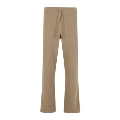 Abbildung von Urban Classics Jacquard WIDE Jogginghose, Herren, Größe: Medium, Unionbeige