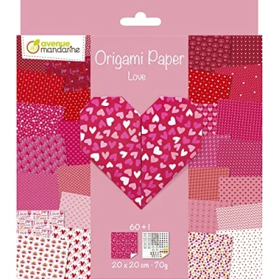Abbildung von Avenue Mandarine Kraftpapier Faltpapier Sortiment Paper Love, 60 Bögen