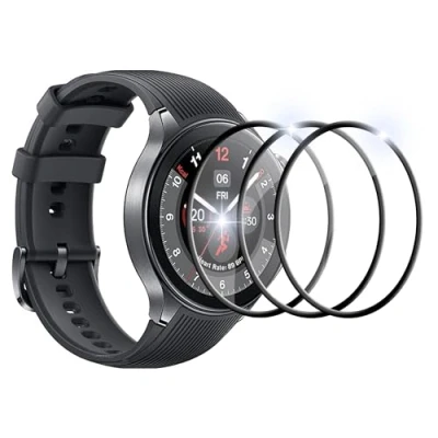 Abbildung von Heioloo [3 Stück] für Oneplus Watch 2/Oppo X Schutzfolie Displayschutz HD Flexible Folie TPU Displayschutzfolie, Anti Kratz, Wasserdicht, Öl, Ultrabeständig