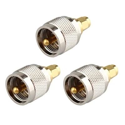 Abbildung von Jopto 3 x RF Koaxial Anschluss CB Radio Adapter SMA Stecker auf UHF PL259 PL 259 SL16 gerader Handfunkantennen für Antenne Baofeng Wouxun Kenwood Icom Yaesu