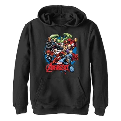 Abbildung von Marvel Jungen Klassisch Assemblage Hoodie, Schwarz, XL