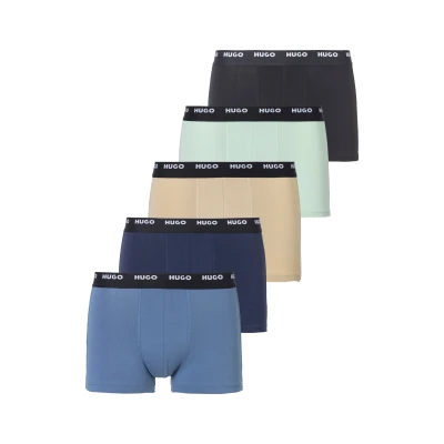 Abbildung von HUGO Trunk 5 PACK Panties, Herren, Größe: Small, Black/grey/red