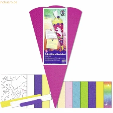 Abbildung von Ludwig Bähr Schultüten Bastelset 68cm Einhorn