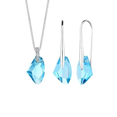 Abbildung von Elli Schmuckset Galactic Kristalle Ohrringe, Damen, Größe: 45, Silber