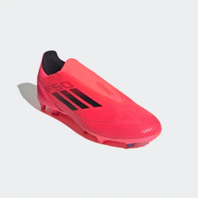 Abbildung von adidas Performance F50 League Laceless FIRM/MULTIGROUND Fußballschuh Nocken, Herren, Größe: 41 1/3, Turbo/aurora black/platin metallic Schuhe