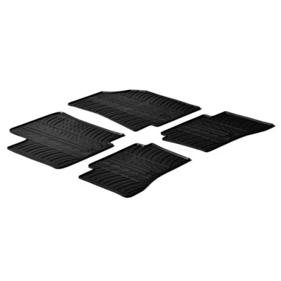 Abbildung von Gledring 0236 Fußmattensatz Gummi vorne und hinten 4 schwarz 750mm 550mm KIA: RIO 3