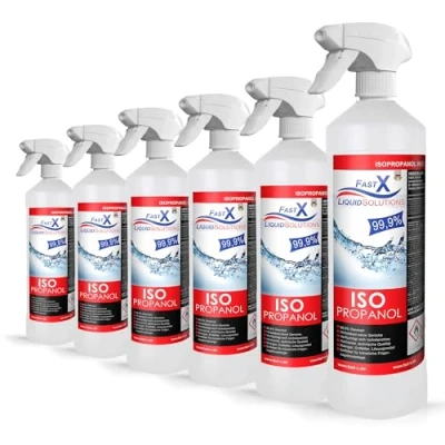 Abbildung von Isopropanol 99,9% Reiniger in Sprühflasche 6x1 Liter Hochprozentiger IPA Reinigungsalkohol für Haushalt &amp; Elektronik Made Germany (Spray Liter)