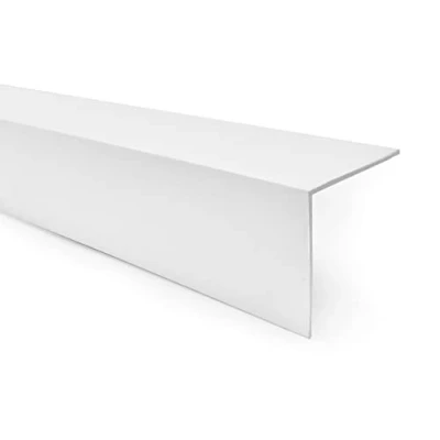 Abbildung von Quest PVC Winkelprofil Kunststoff Selbstklebend Kantenschutz Eckenschutz Eckleiste Winkelleiste, 50x50mm, 200cm, weiß