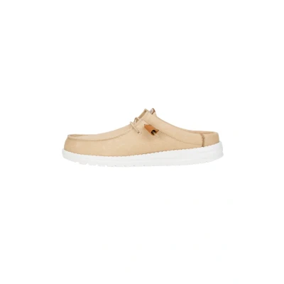 Abbildung von HEYDUDE Wally Slip Stretch Canvas Zapatos Estilo Mocasín para Hombre, Tan/White, 42