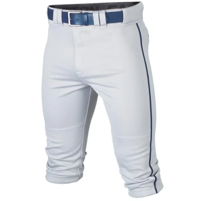 Abbildung von Easton Herren Solid/Piped Baseball Hose, Grau/Schwarz paspeliert, Medium