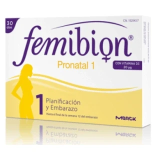 Abbildung von Femibion 1 Nahrungsergänzungsmittel 28 Tabletten Folsäure, Metapolin und DHA Ernährungsunterstützung für Schwangerschaft Empfängnis glutenfrei ohne Laktose (Packung mit Stück)