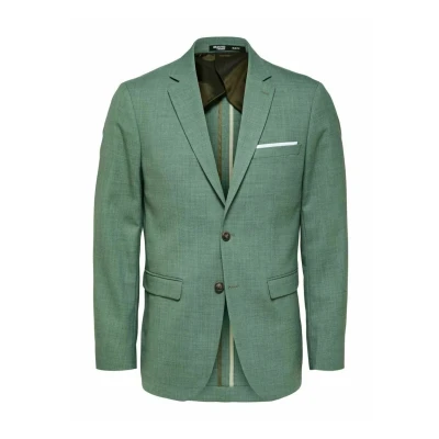 Abbildung von Selected Homme MIX Sakko, Herren, Größe: 42, Light green melange
