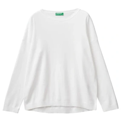 Abbildung von United Colors of Benetton Damen Trikot G/C M/L 1091D100E Pullover, Optisches Weiß 101, S