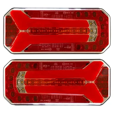 Abbildung von MelTruck® 2 LED Rückleuchte Rücklicht 12V 24V für LKW PKW Anhänger 4 Funktionen E20 SET