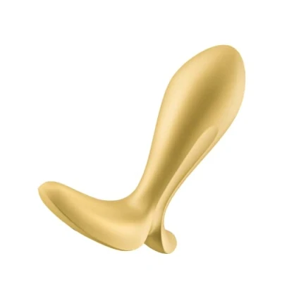 Abbildung von Satisfyer, Vibrator, Analvibrator, &#039;Intensity Plug’, 8,8 cm, körperfreundliches Silikon, wasserdicht (IPX7), Appgesteuert, Farbe:Gold