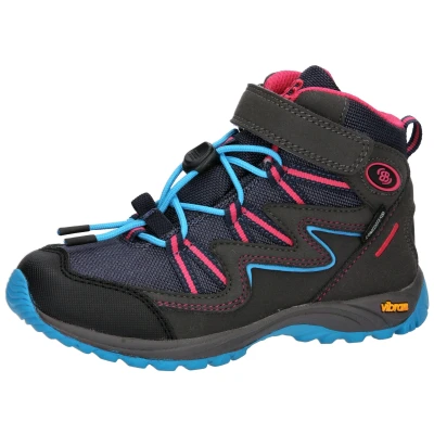 Abbildung von Brütting Atlanta HIGH VS Hikingschuh für Kinder, Größe: 34, Grau türkis pink Nylon