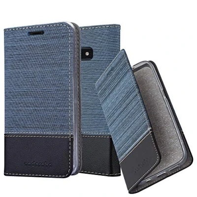Abbildung von Cadorabo Hülle für Samsung Galaxy S10e in DUNKEL BLAU SCHWARZ Handyhülle mit Magnetverschluss, Standfunktion und Kartenfach Case Cover Schutzhülle Etui Tasche Book Klapp Style