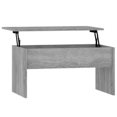Abbildung von vidaXL Couchtisch Höhenverstellbar Kaffeetisch Wohnzimmertisch Beistelltisch Sofatisch mit Stauraum Grau Sonoma 80x50,5x41,5cm Holzwerkstoff