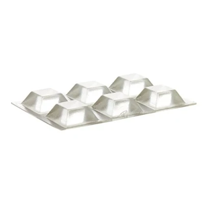 Abbildung von Home Xpert 6 Stück Schutzpuffer Clear Quadrat, Anschlagpuffer, Möbelpuffer, Anschlagdämpfer, transparent, selbstklebend, 20,5 x mm, Höhe: 7,5 mm